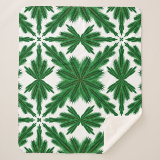 Pine Mandala Sherpa Blanket (3 Sizes) Sherpa Deken (Voorkant)