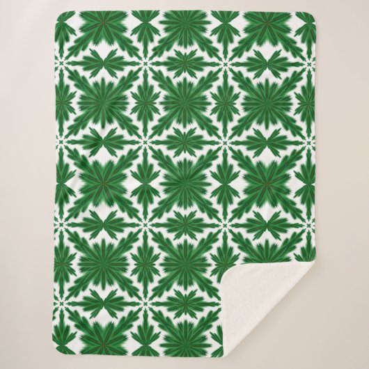 Pine Mandala Sherpa Blanket (3 Sizes) Sherpa Deken (Voorkant)