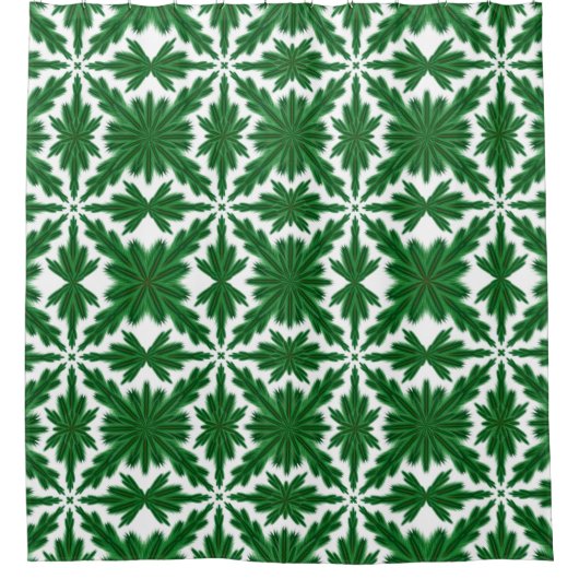 Pine Mandala Shower Curtain Douchegordijn (Voorkant)