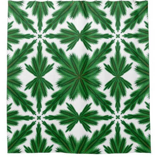 Pine Mandala Shower Curtain Douchegordijn (Voorkant)
