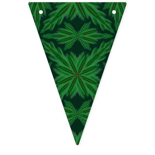 Pine Mandalas Triangle Bunting Banner (Eerste vlag)