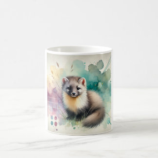 Pine Marten 081024AREF112 - Watercolor Koffiemok