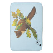 Pine Marten herfstbladeren Badmat (Voorkant Verticaal)