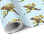 Pine Marten herfstbladeren Cadeaupapier (Rol Hoek)