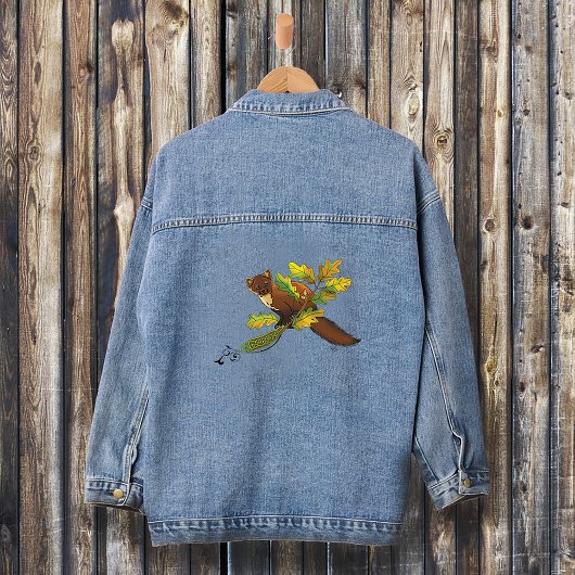 Pine Marten herfstbladeren Denim Jacket
