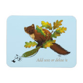 Pine Marten herfstbladeren Magneet (Horizontaal)