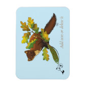 Pine Marten herfstbladeren Magneet (Verticaal)