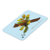 Pine Marten herfstbladeren Magneet (Linkerzijde)