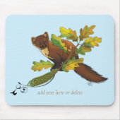 Pine Marten herfstbladeren Muismat (Voorkant)