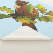 Pine Marten herfstbladeren Sherpa Deken (3/4)