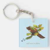 Pine Marten herfstbladeren Sleutelhanger (voorkant)