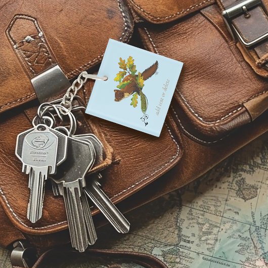 Pine Marten herfstbladeren Sleutelhanger