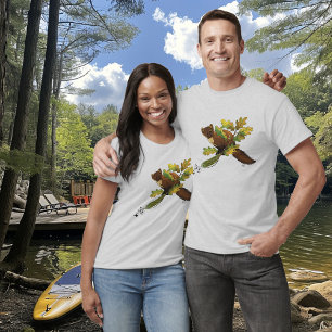 Pine Marten herfstbladeren T-shirt