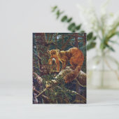 Pine Marten met Prey Briefkaart (Staand voorkant)