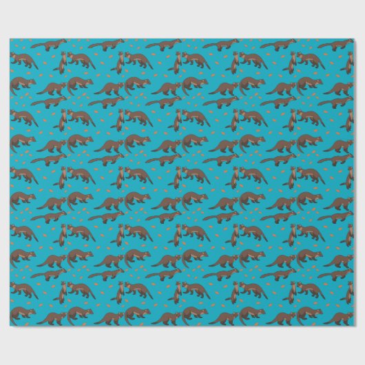 Pine martens cadeaupapier (Vlak)