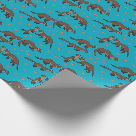 Pine martens cadeaupapier (Hoek)