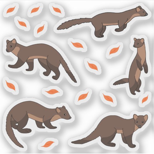 Pine martens sticker (Voorkant)