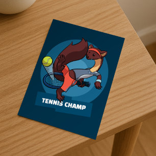 Pine Marter Aangepaste Tekst Tennis Truc Shot Cart Briefkaart