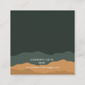 Pine Mountain Abstracte Oorbel Display Vierkante Visitekaartje (Achterkant)