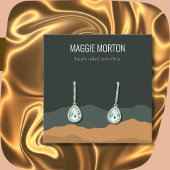 Pine Mountain Abstracte Oorbel Display Vierkante Visitekaartje