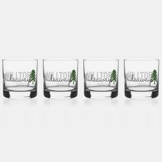 Pine Mountain Cabin Vakantiehuis - Whisky Glas (Voorkant)