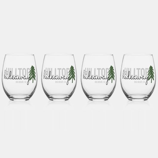 Pine Mountain Cabin Vakantiehuis - Wijnglas Zonder Voet (Voorkant)