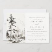 Pine Mountain Landscape Sketch repetitie diner Kaart (Voorkant)