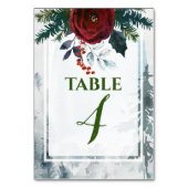 Pine Mountain Rozen Winterbruiloft Kaart (Achterkant)