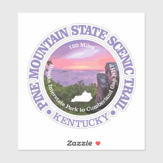 Pine Mountain State Schilderachtig Trail (RD) Sticker (Vel)