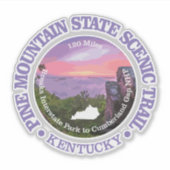Pine Mountain State Schilderachtig Trail (RD) Sticker (Voorkant)