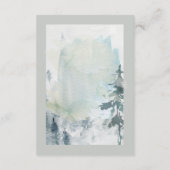 Pine Mountain Waterverf Rustic Forest Green RSVP Informatiekaartje (Achterkant)