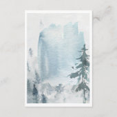 Pine Mountain Waterverf Rustic Spruce Green RSVP Informatiekaartje (Achterkant)
