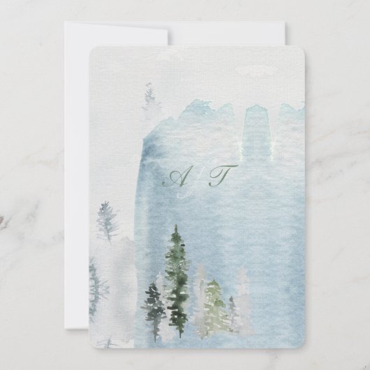 Pine Mountain Waterverf rustiek Kaart (Achterkant)