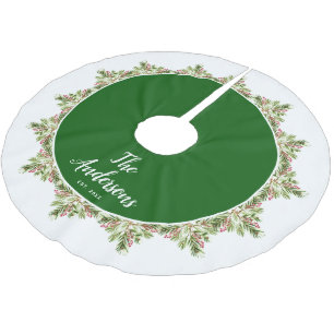 Pine naalden en bessen familie Kerstmis Kerstboom Rok