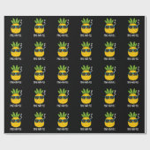 Pine-nap-ple Grappig Fruit Ananas Pun Dark BG Cadeaupapier (Vlak)