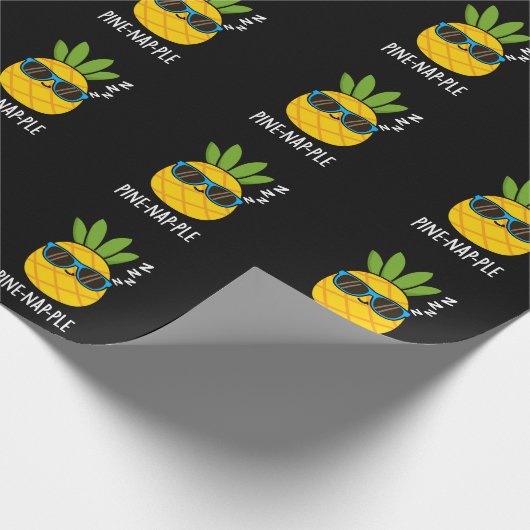 Pine-nap-ple Grappig Fruit Ananas Pun Dark BG Cadeaupapier (Hoek)