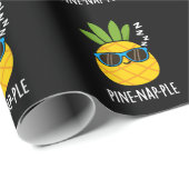 Pine-nap-ple Grappig Fruit Ananas Pun Dark BG Cadeaupapier (Rol Hoek)
