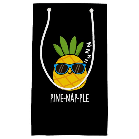 Pine-nap-ple Grappig Fruit Ananas Pun Dark BG Klein Cadeauzakje (Voorkant)
