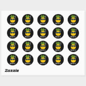Pine-nap-ple Grappig Fruit Ananas Pun Dark BG Ronde Sticker (Vel)