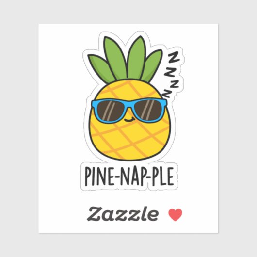 Pine-nap-ple Grappig Fruit Ananas Pun Sticker (Vel)