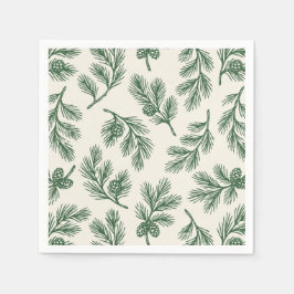 Pine Needle Laan - Dennenkegel Patroon Servet