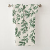Pine Needle Lane - Botanical Pinecone Pattern Bad Handdoek (Insitu)