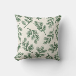 Pine Needle Lane - Botanical Pinecone Pattern Kussen