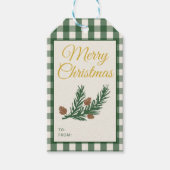 Pine Needle Lane Christmas - Deep Pine Green Cadeaulabel (Voorkant)