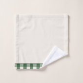 Pine Needle Lane-dennenappelprint met geruite afwe Bad Handdoek (Wasdoekje)