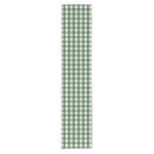 Pine Needle Lane - Dennengroene Gingham-patroon Korte Tafelloper (Voorkant)