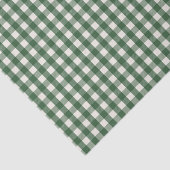 Pine Needle Lane - Dennengroene Gingham Patroon Tissuepapier (Detail)