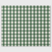 Pine Needle Lane Gingham -  Deep Pine Green Cadeaupapier (Vlak)