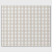 Pine Needle Lane Gingham - Stone Beige Cadeaupapier (Vlak)