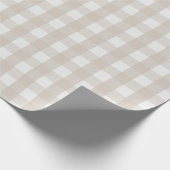 Pine Needle Lane Gingham - Stone Beige Cadeaupapier (Hoek)